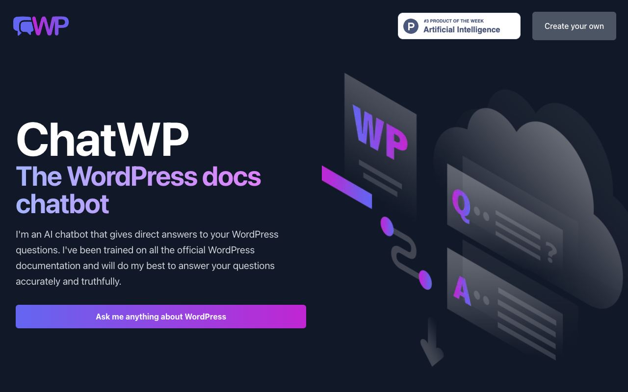 ChatWP — website screenshot
