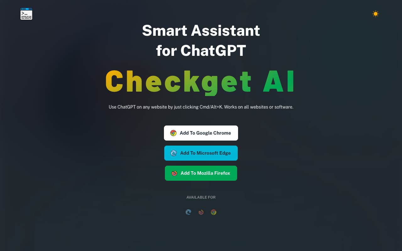 Checkget — website screenshot