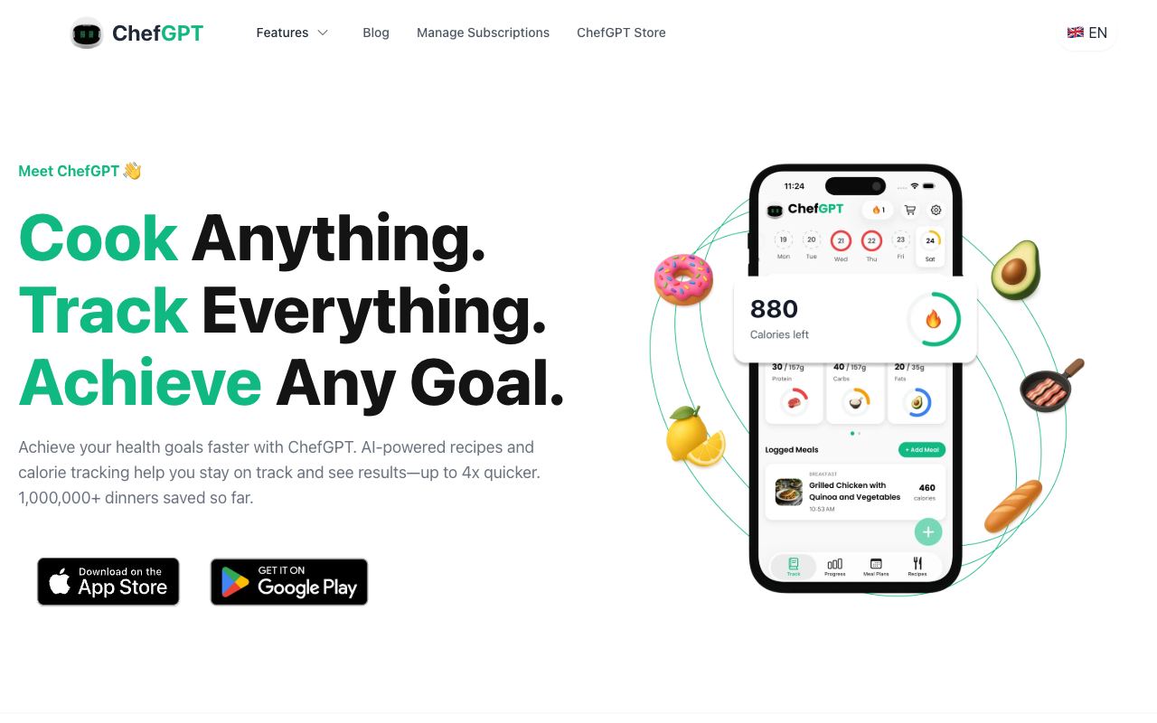 ChefGPT — website screenshot