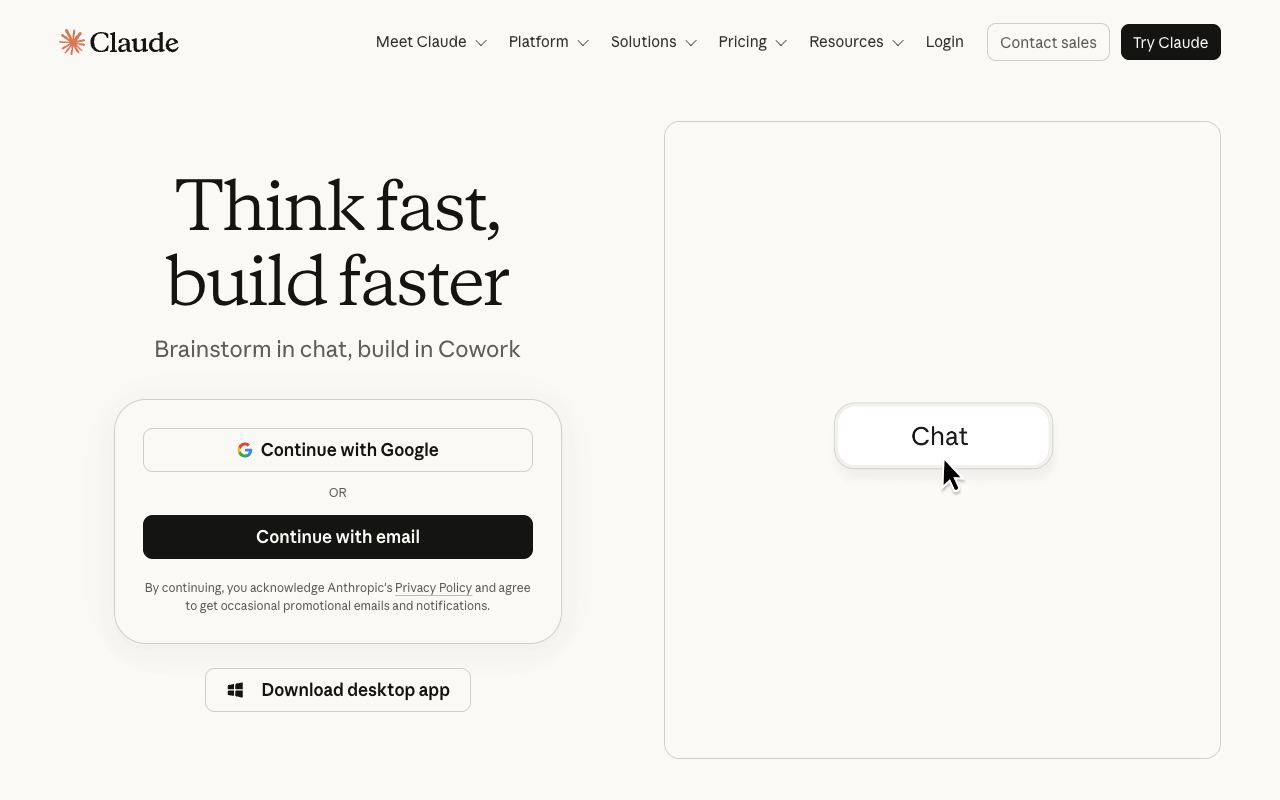 Claude — website screenshot
