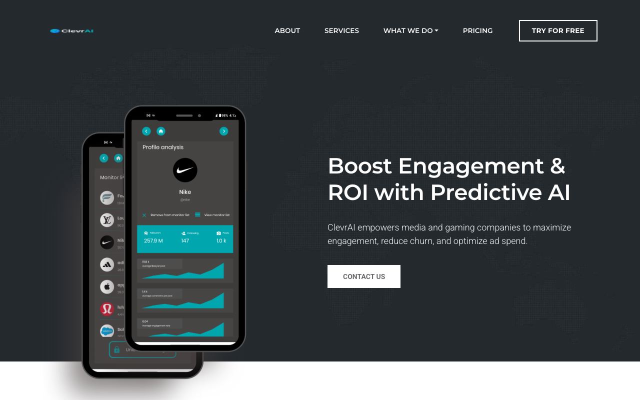 Clevr AI — website screenshot