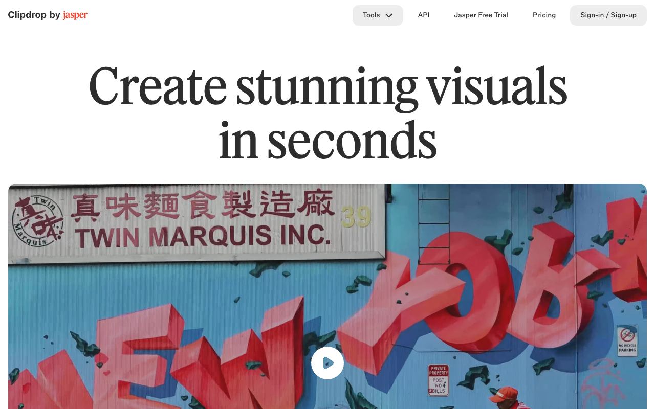 Clipdrop — website screenshot