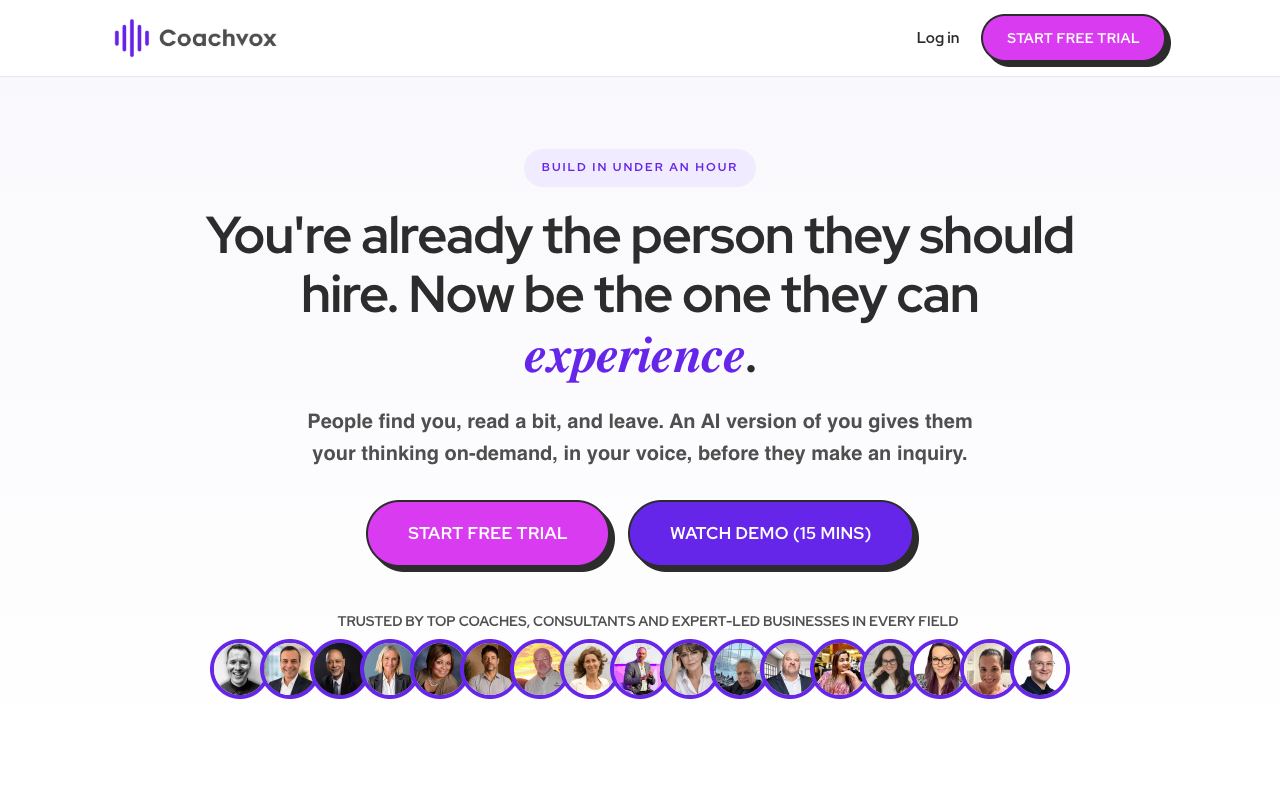 Coachvox AI — website screenshot