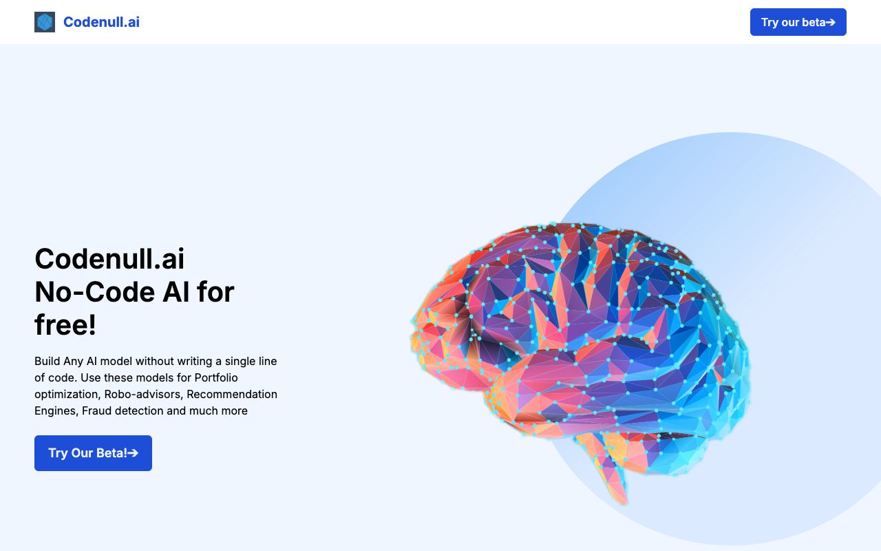 Codenull.ai — website screenshot