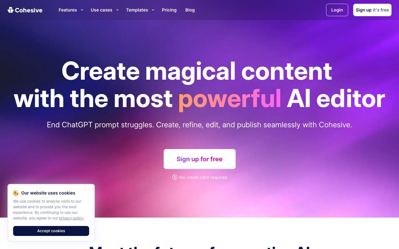 Cohesive AI — website screenshot