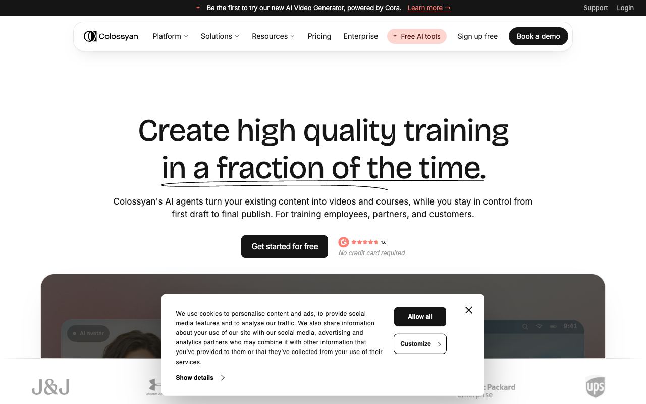 Colossyan — website screenshot