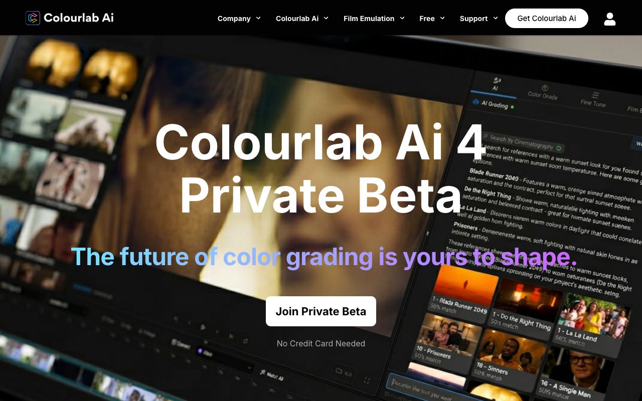 Colourlab AI — website screenshot