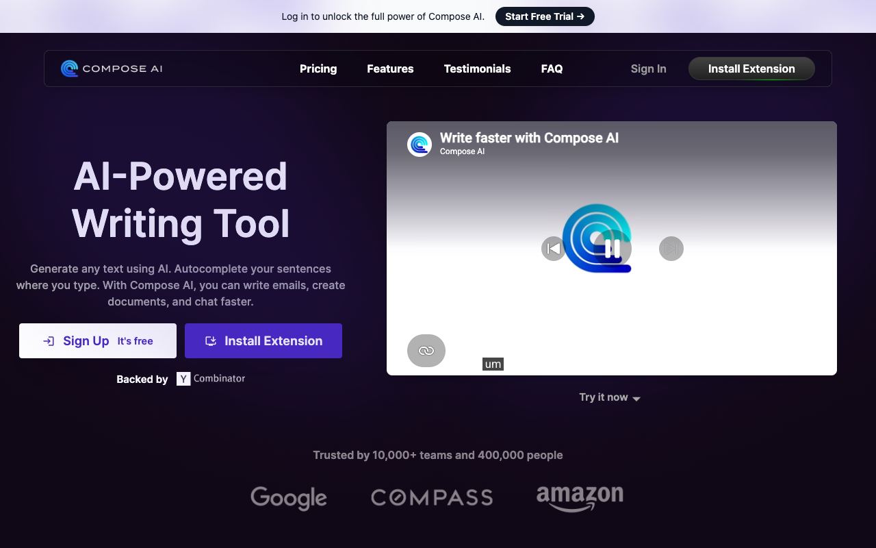 Compose — website screenshot
