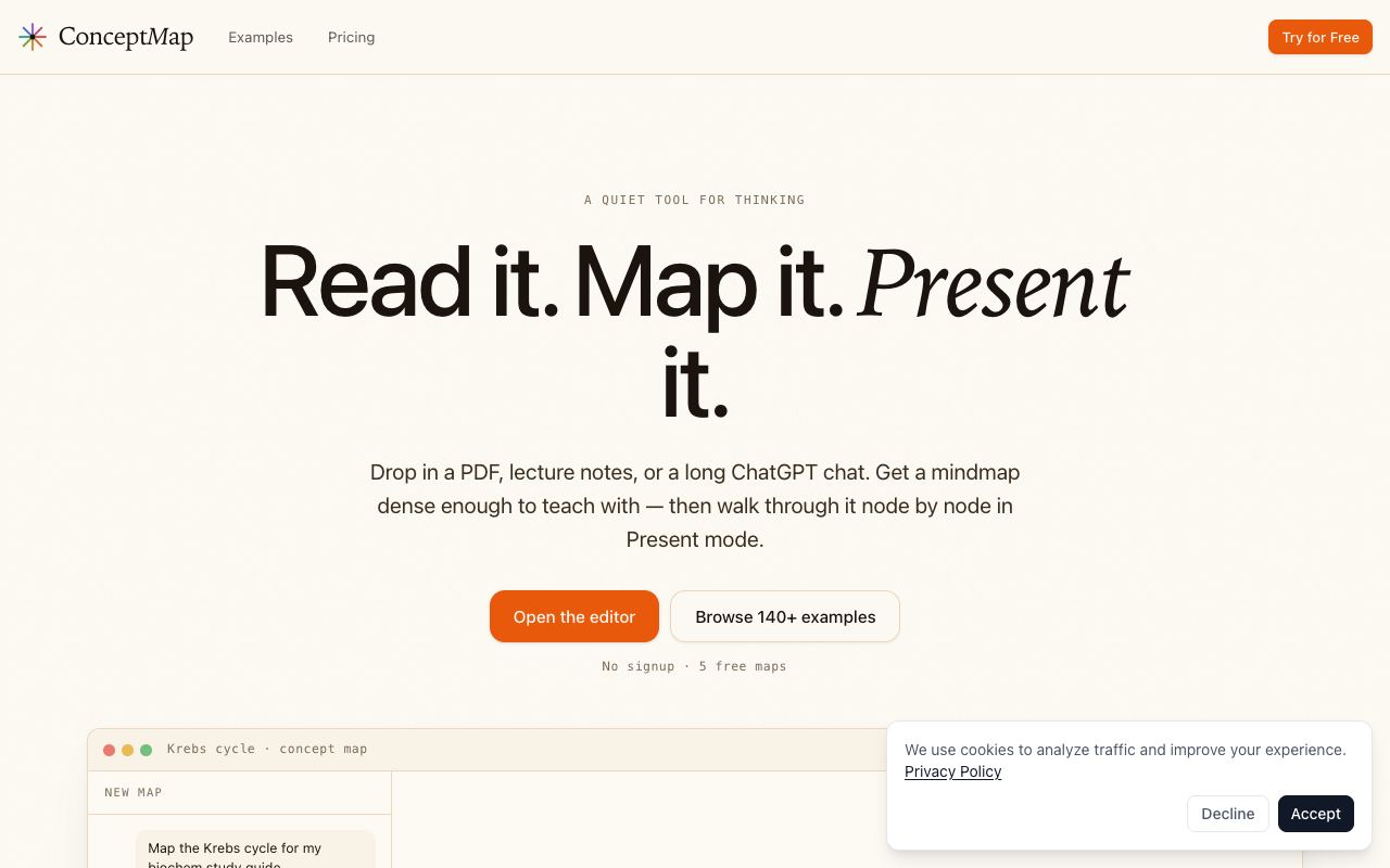 ConceptMap — website screenshot