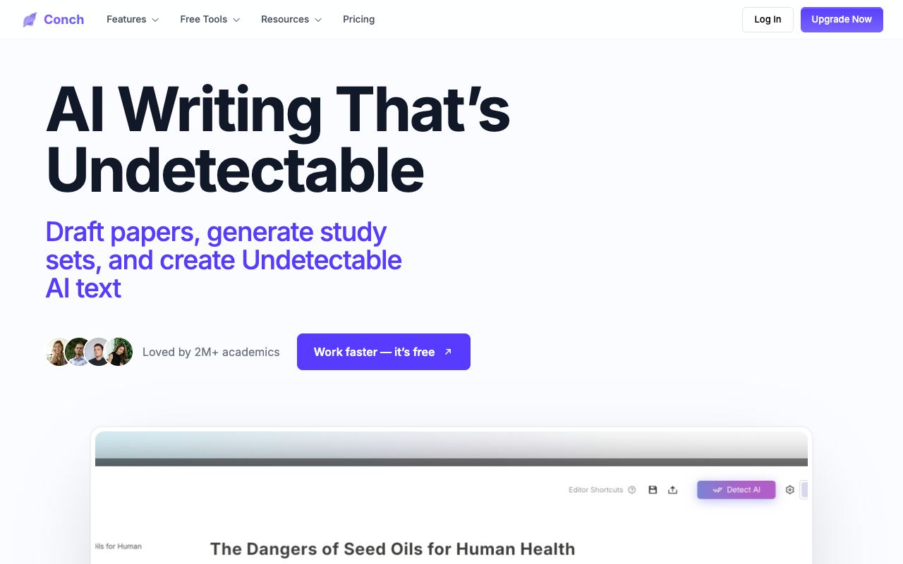 Conch — website screenshot