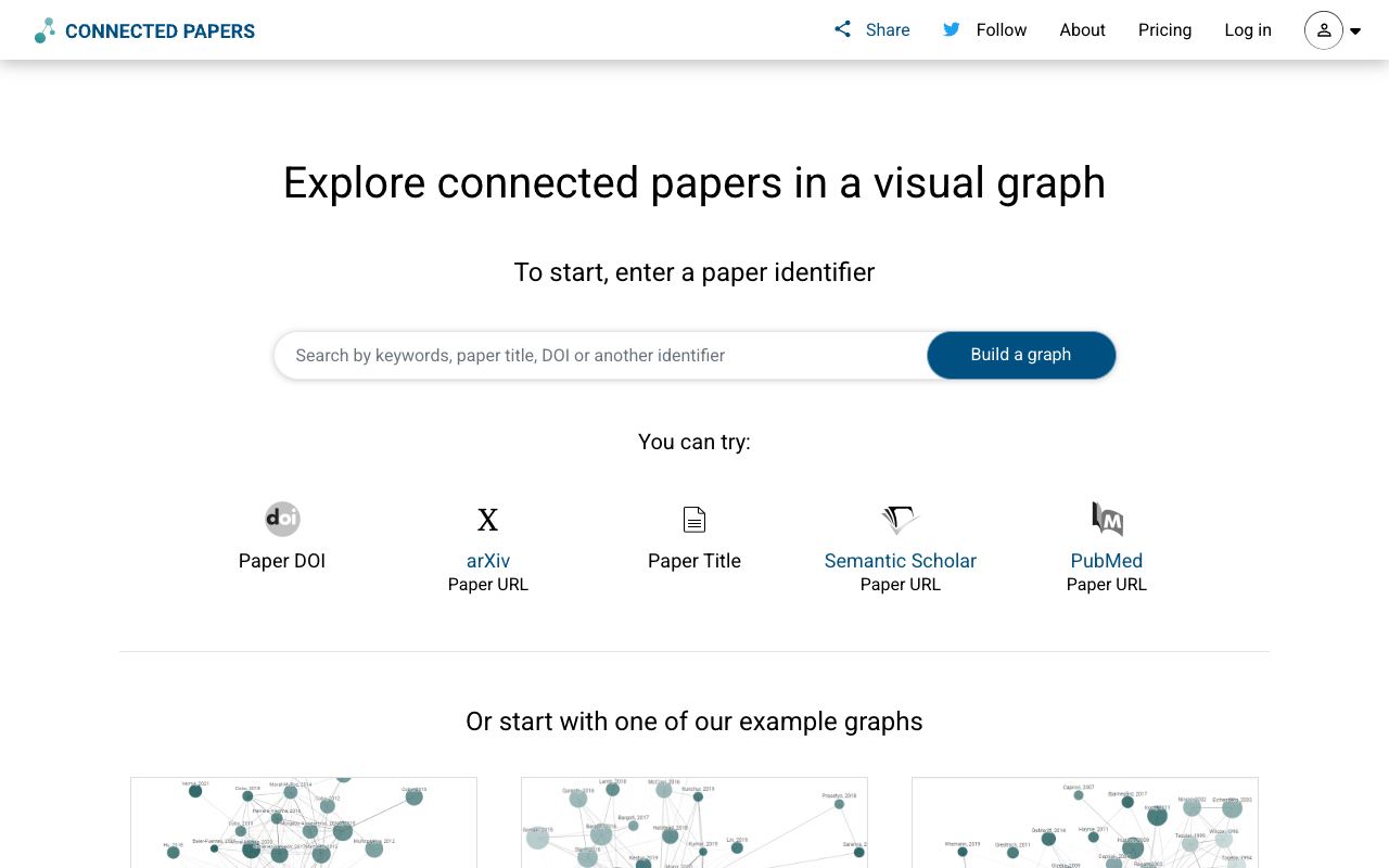 Connected Papers — website screenshot