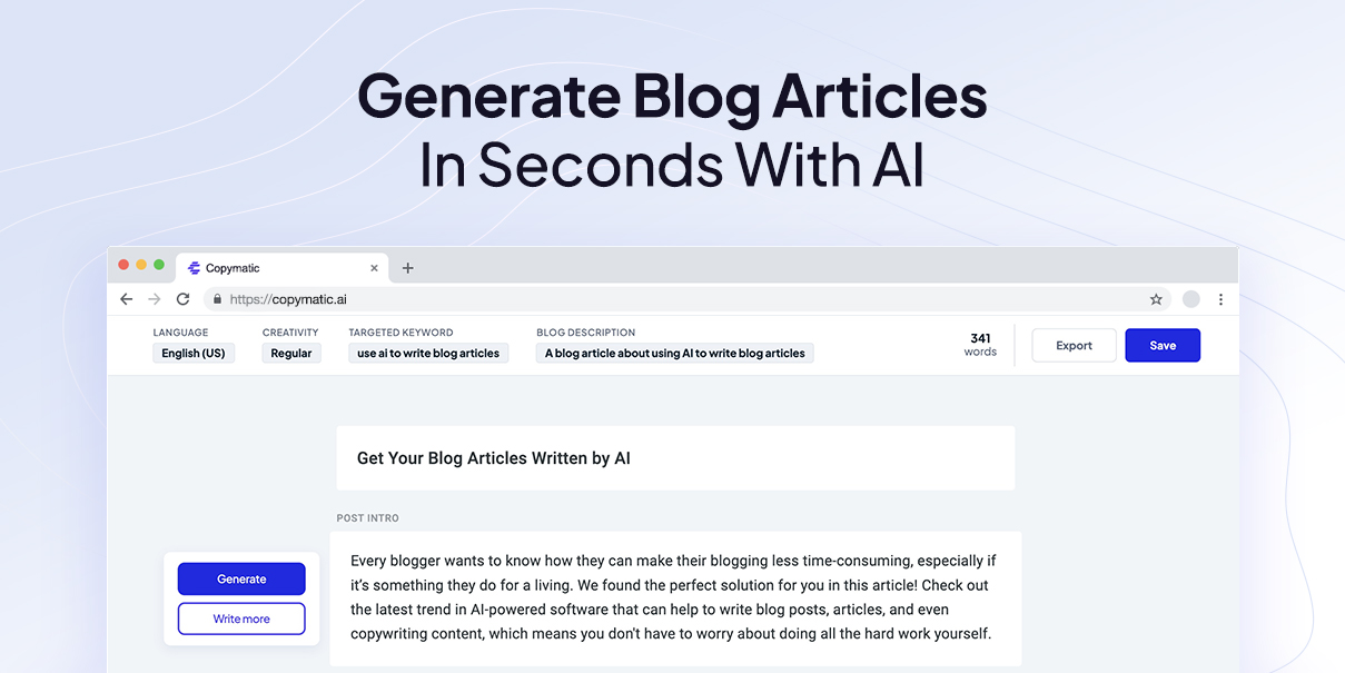 Copymatic — website screenshot