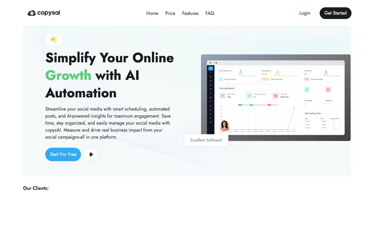 CopysAI — website screenshot