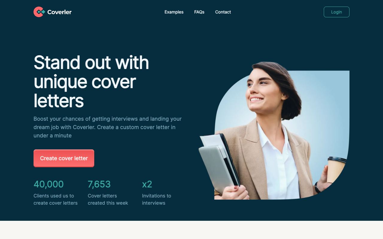 Coverler — website screenshot