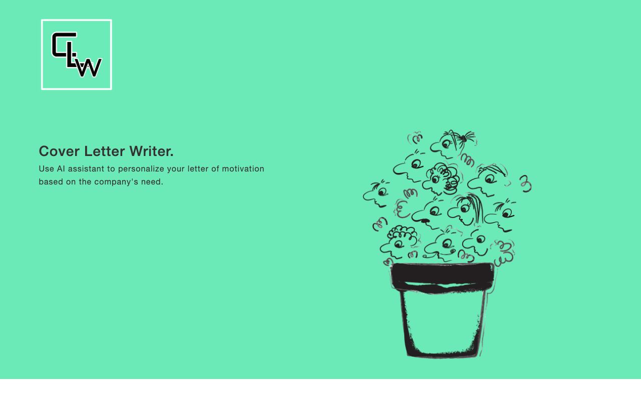 CoverLetterWrite — website screenshot