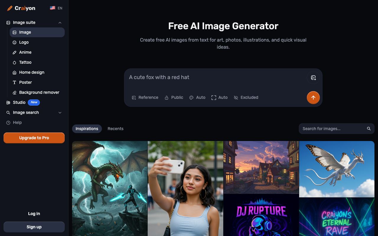 Craiyon — website screenshot