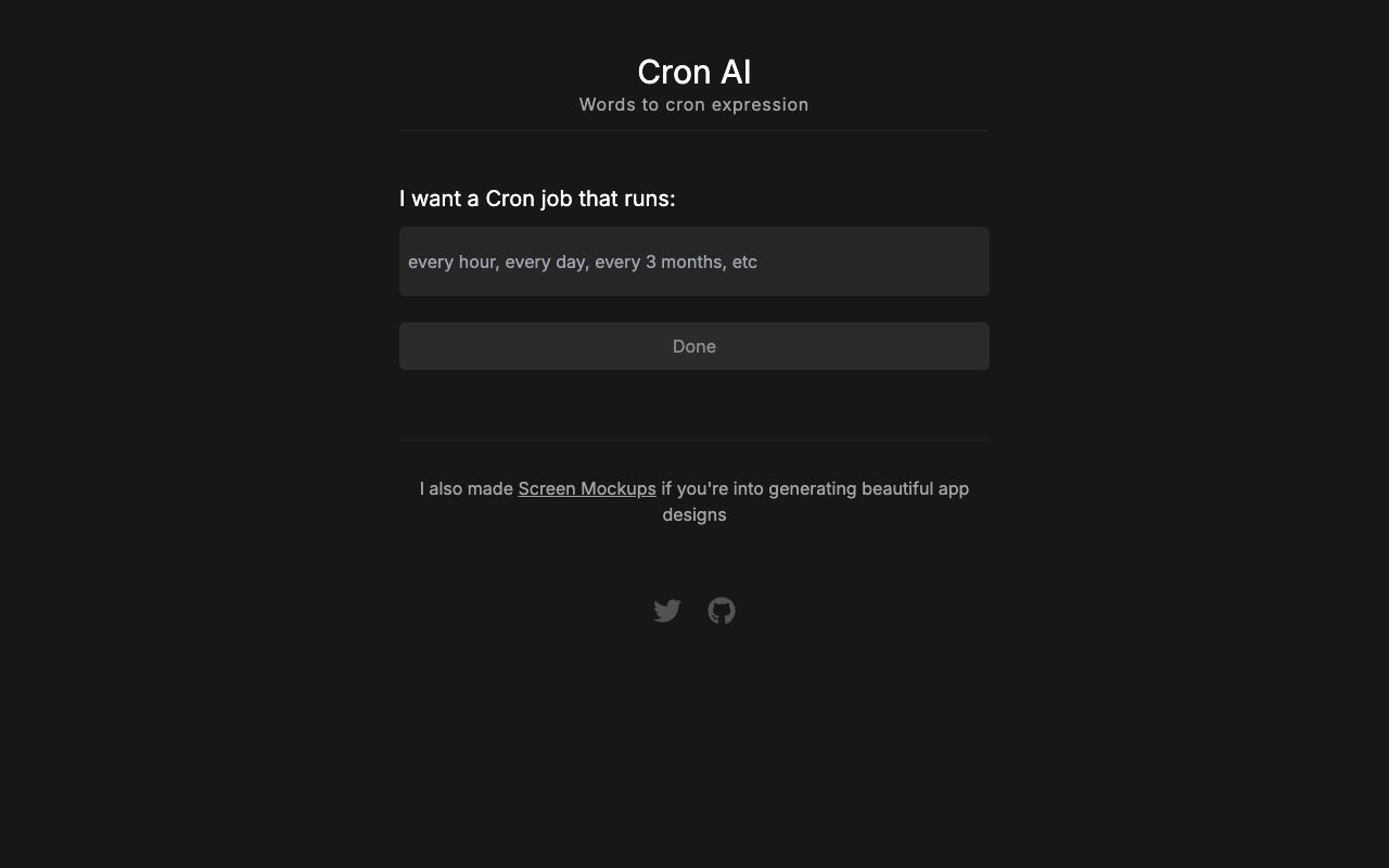Cron AI — website screenshot
