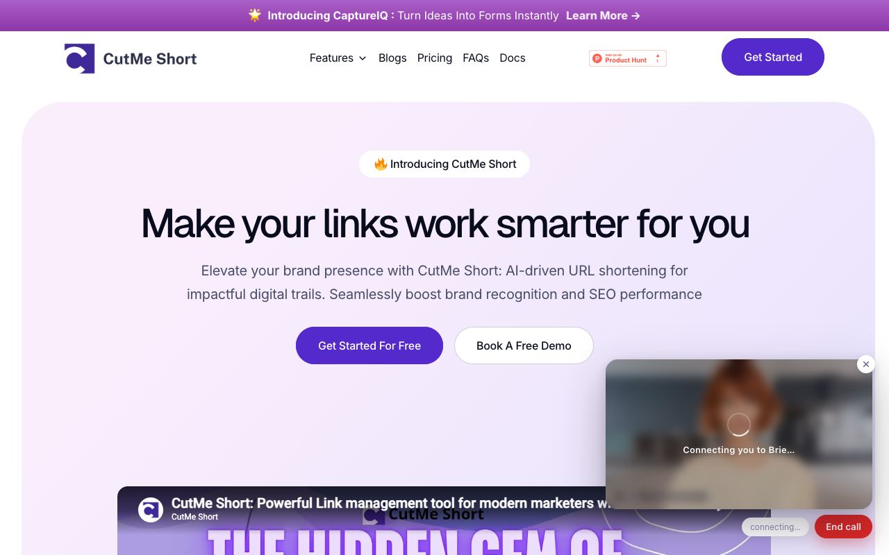CutMe Short — website screenshot