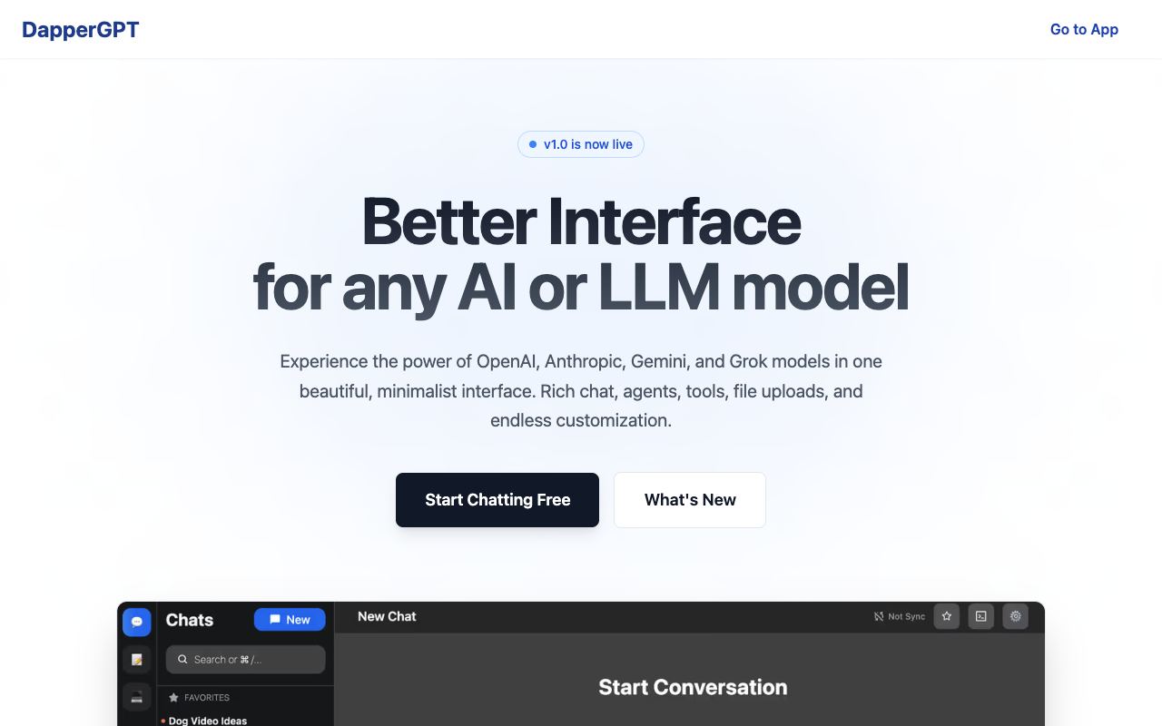 DapperGPT — website screenshot