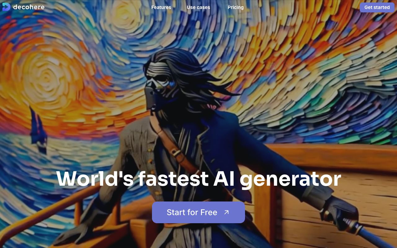 Decohere — website screenshot