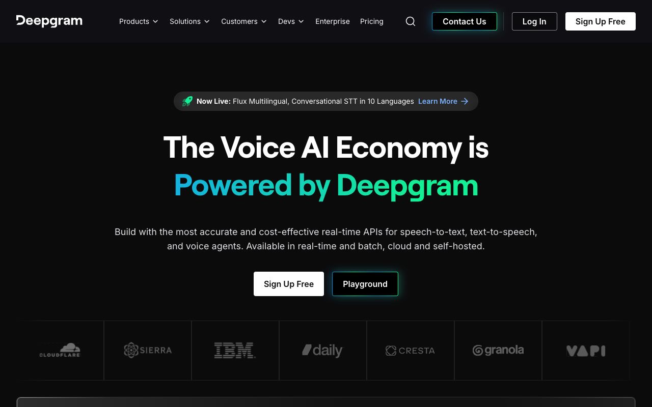 Deepgram — website screenshot