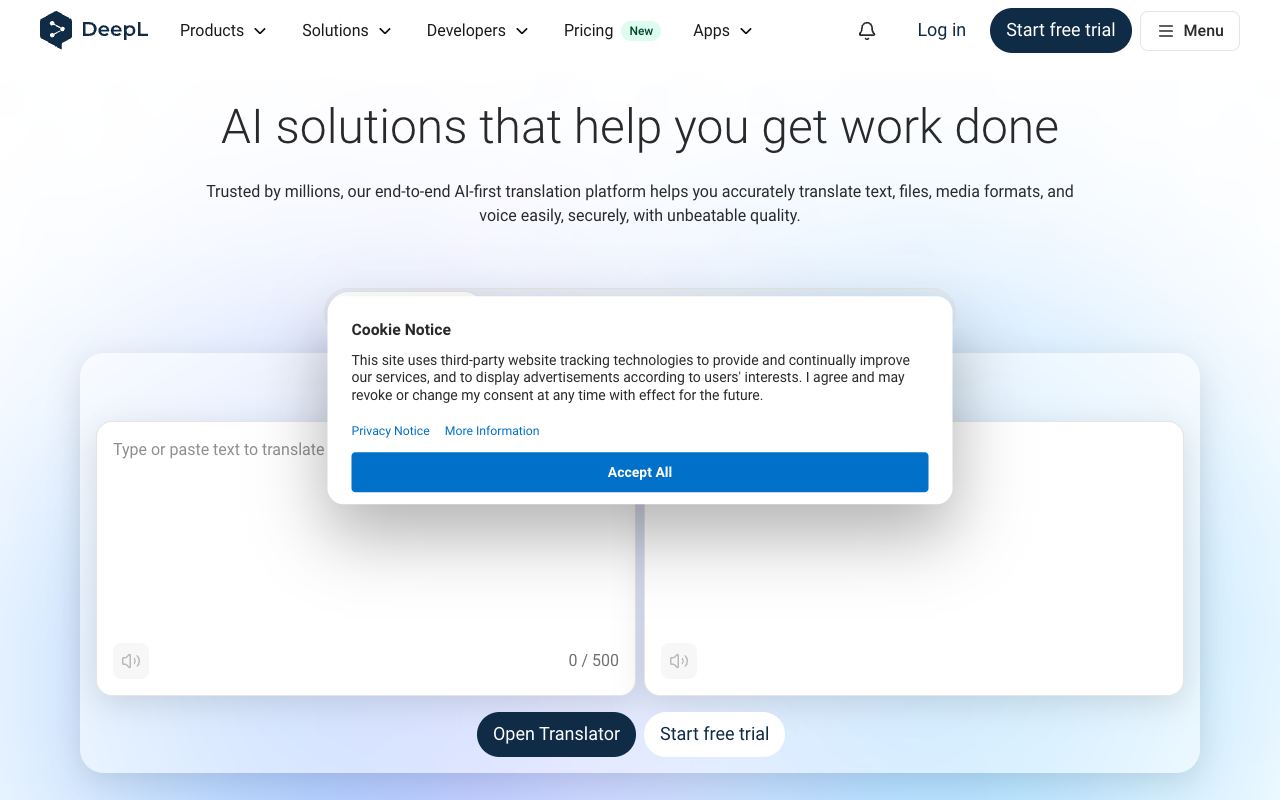 DeepL — website screenshot