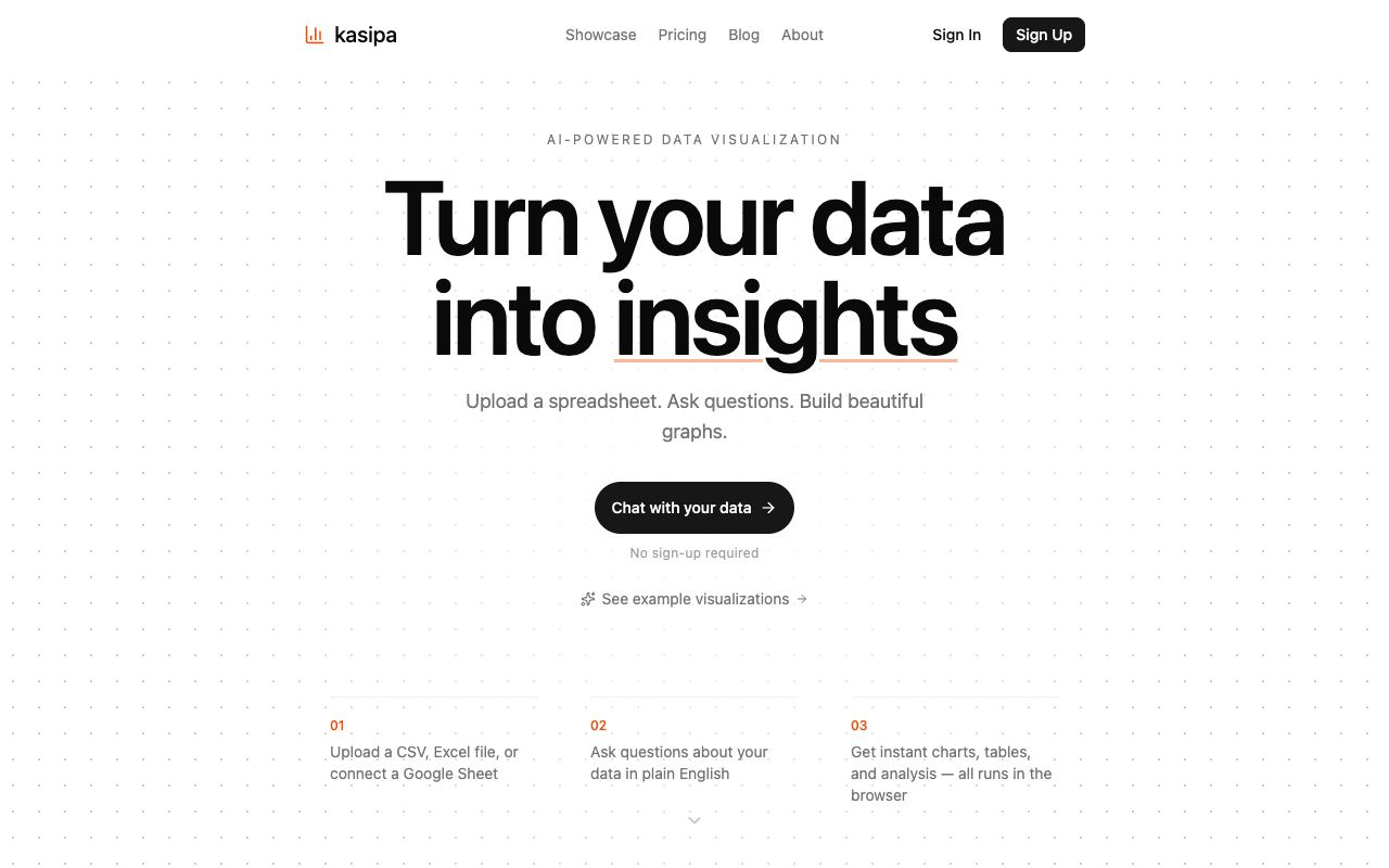 Kasipa — website screenshot