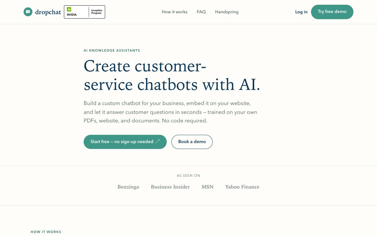 Dropchat — website screenshot