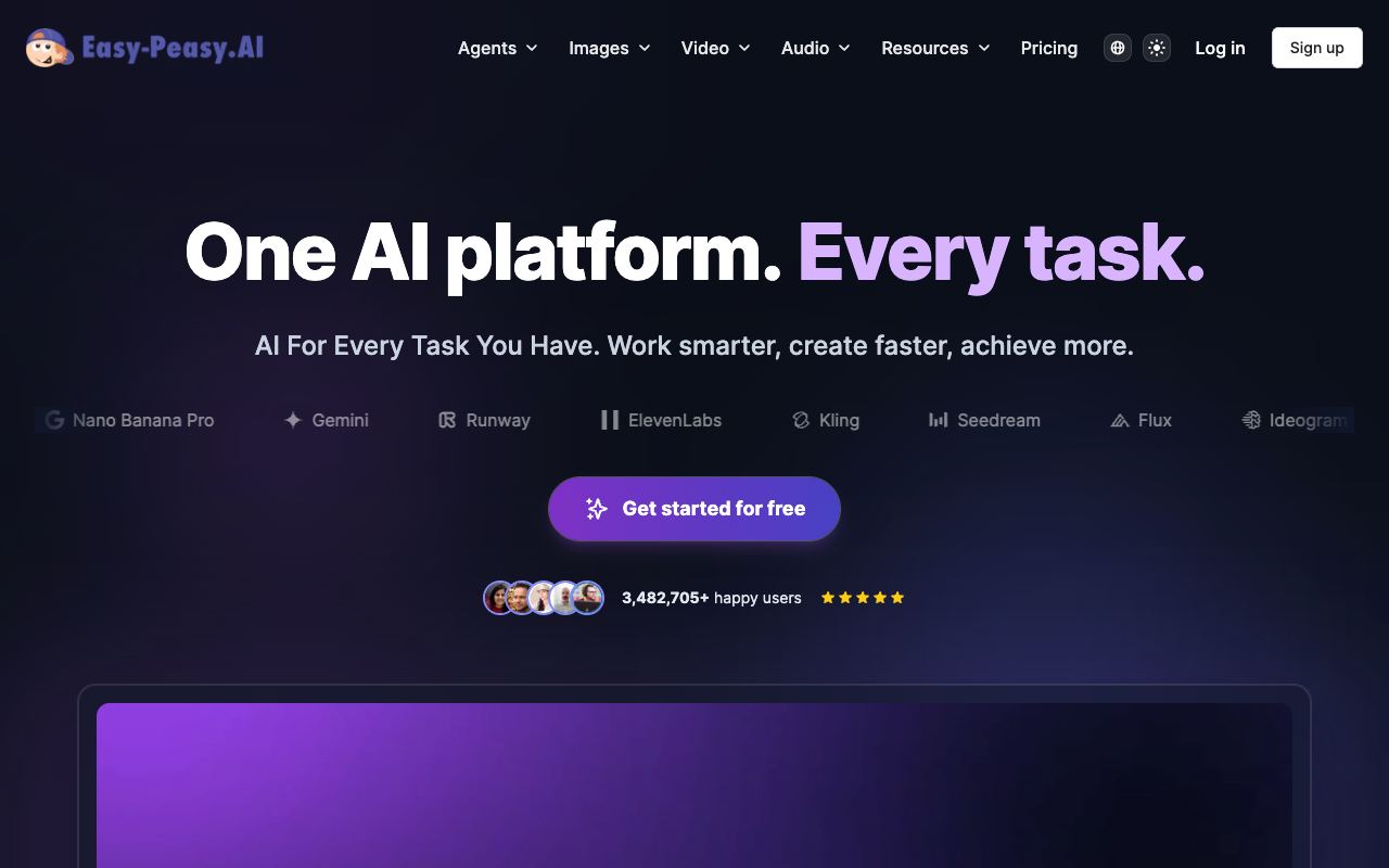 Easy-Peasy.AI — site ekran görüntüsü