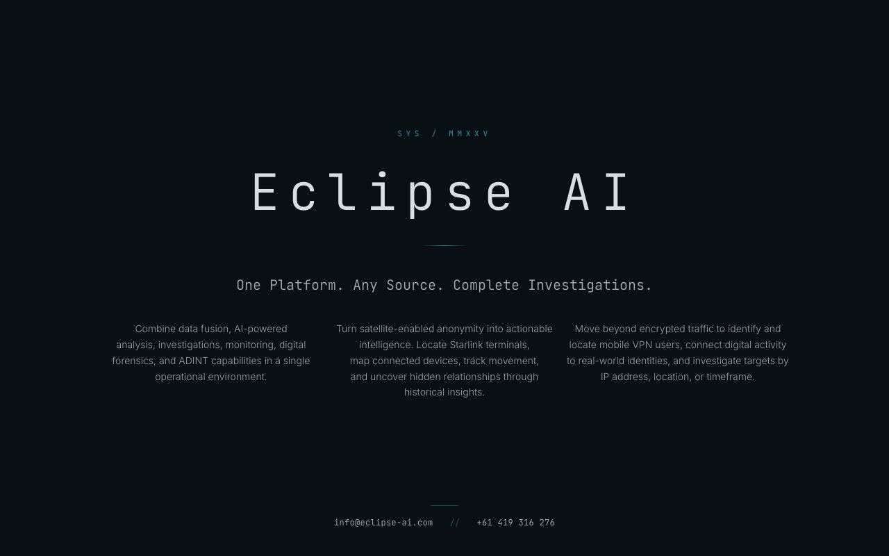 Eclipse AI — website screenshot