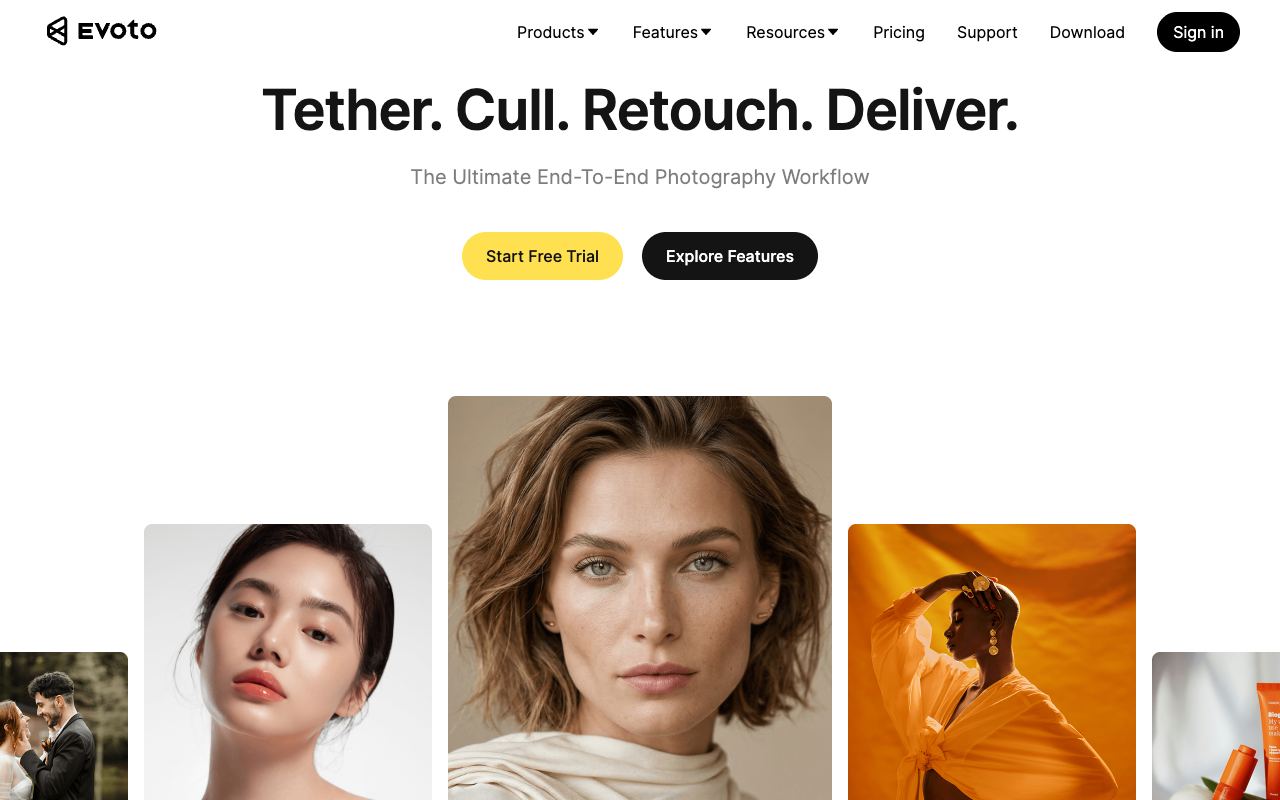 Evoto — website screenshot