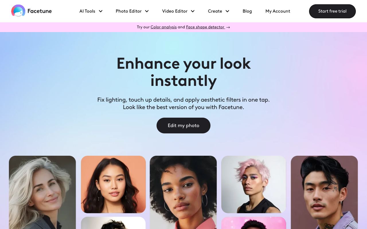 Facetune — website screenshot