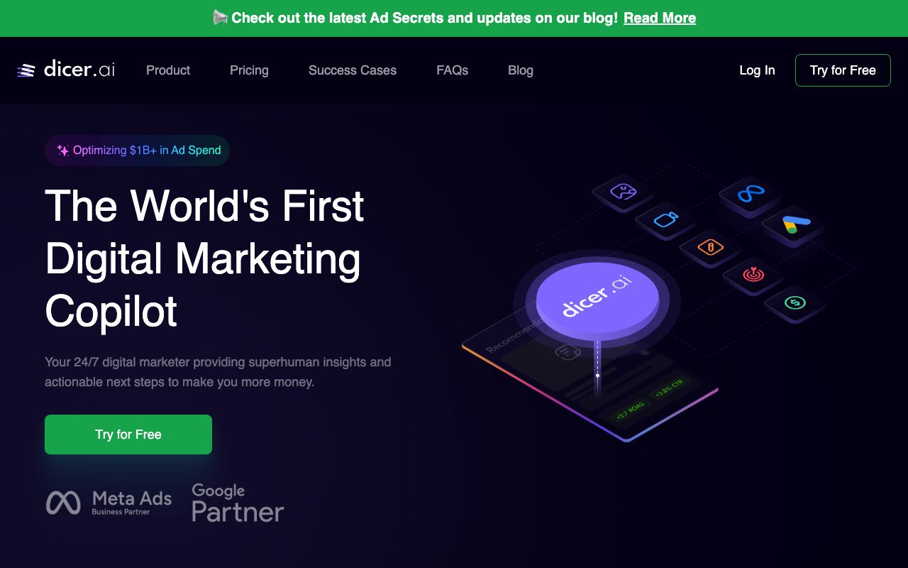Dicer.ai — site ekran görüntüsü