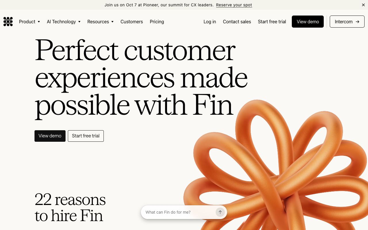 Fin — website screenshot