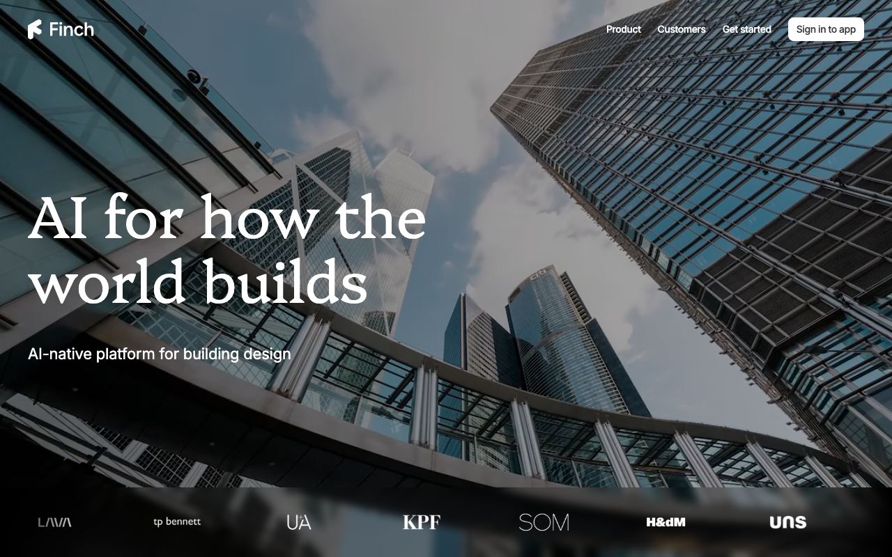 Finch — website screenshot