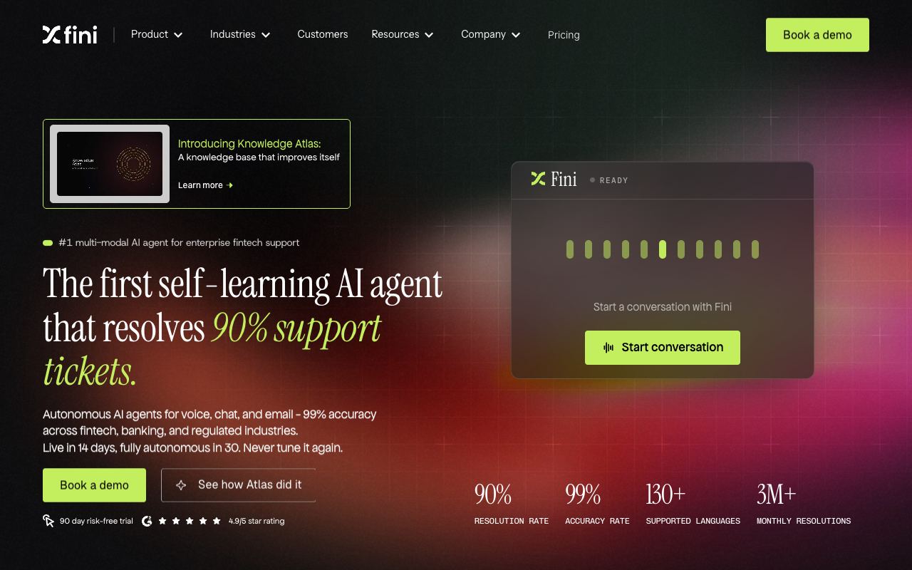 Fini — website screenshot