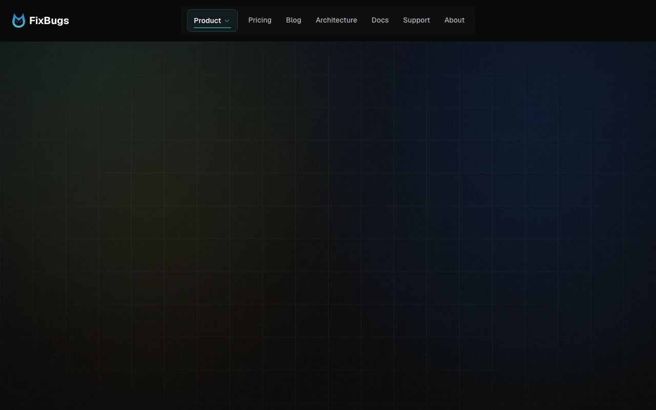 FixBugs — website screenshot