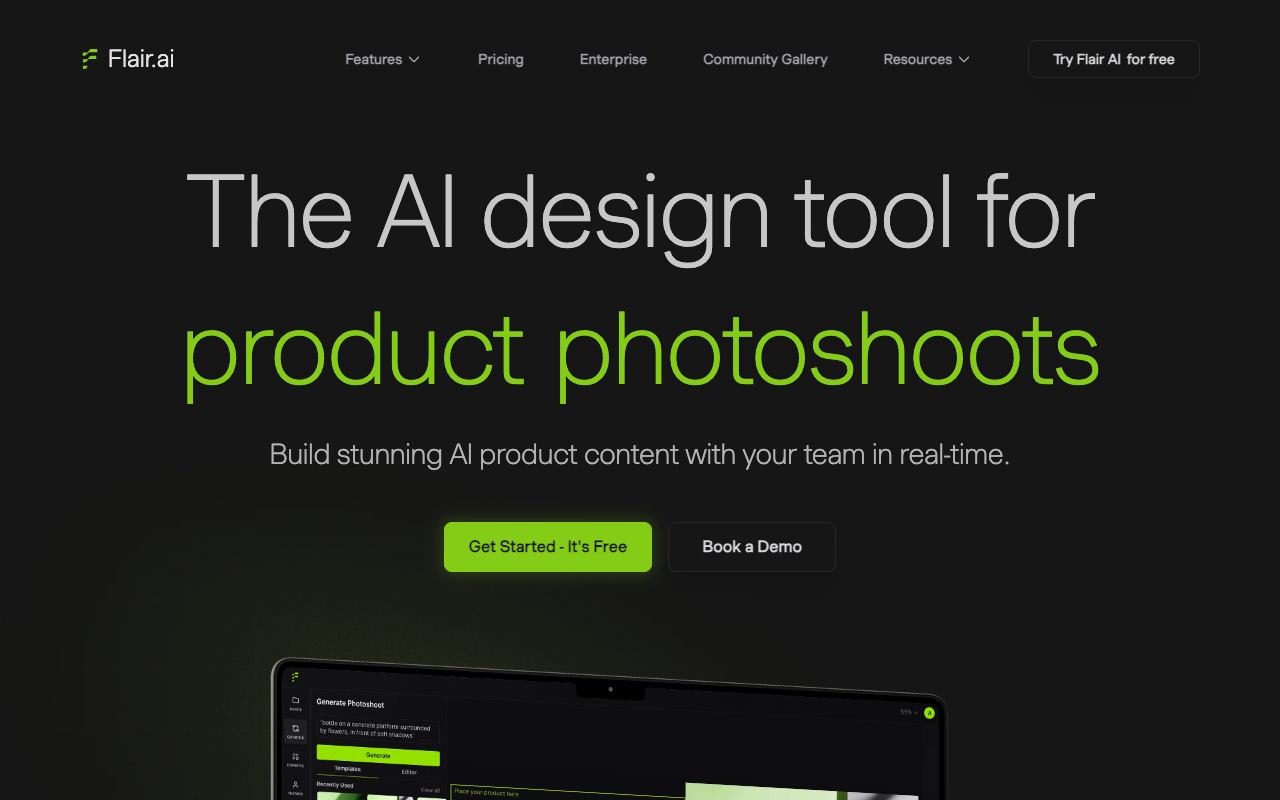 Flair AI — site ekran görüntüsü