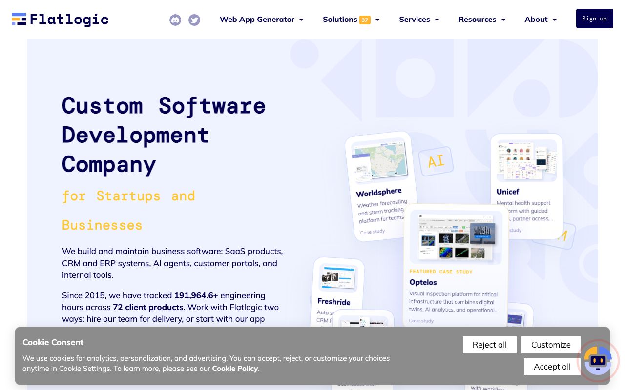Flatlogic — website screenshot