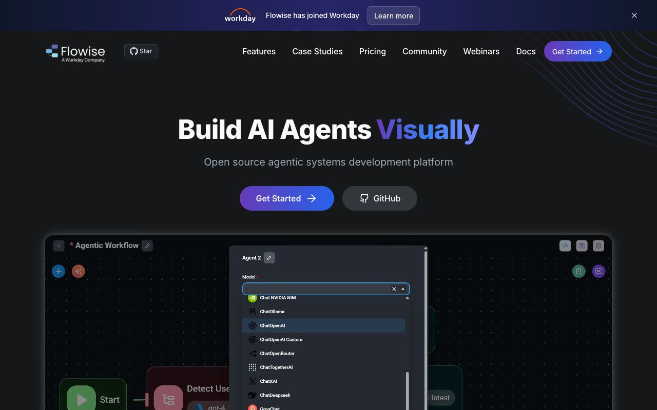 Flowise — website screenshot