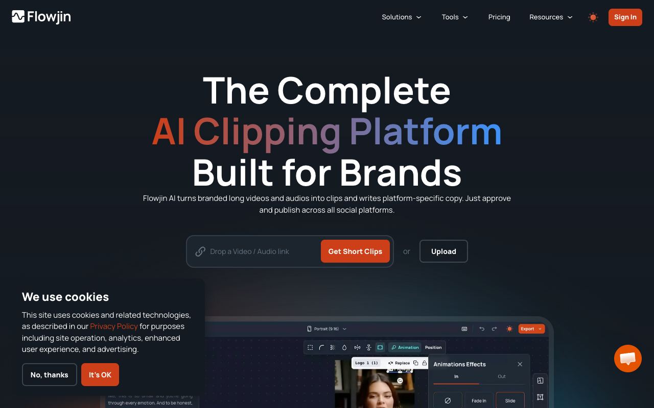 Flowjin — website screenshot