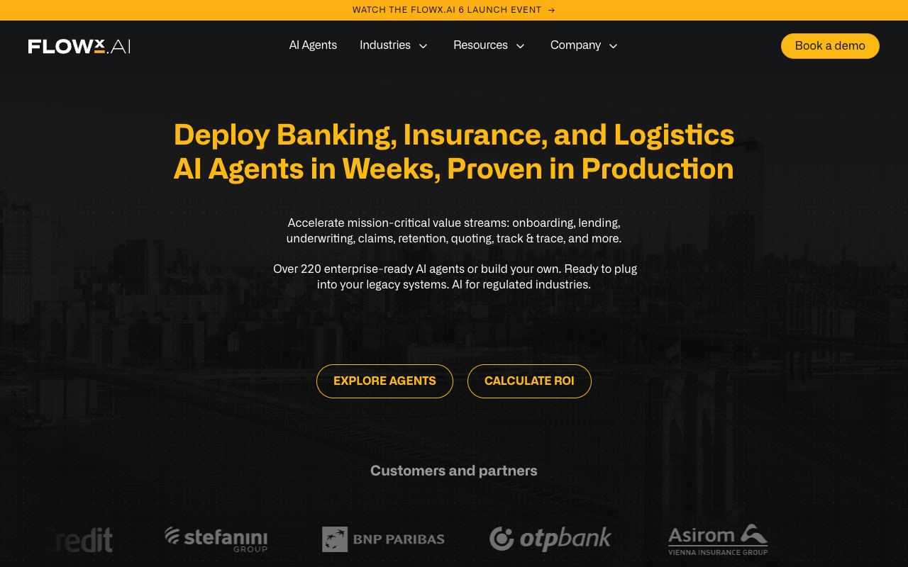 FlowX.AI — website screenshot