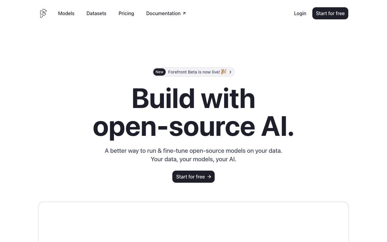 Forefront — website screenshot