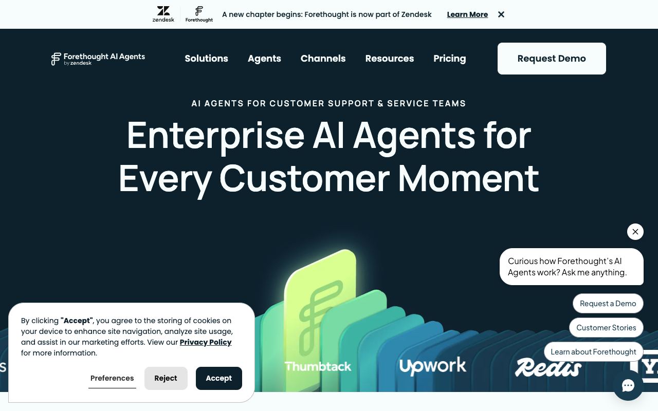 Forethought — website screenshot
