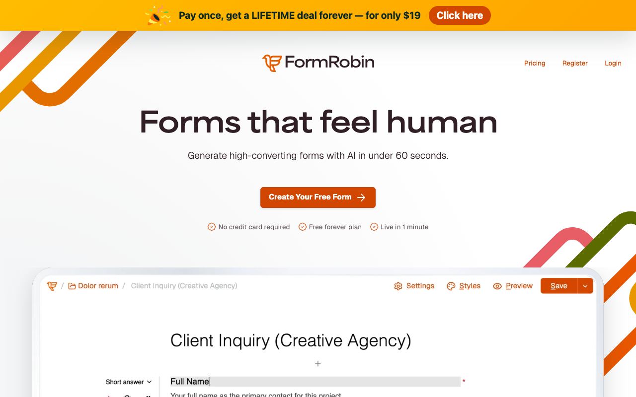 FormRobin — site ekran görüntüsü
