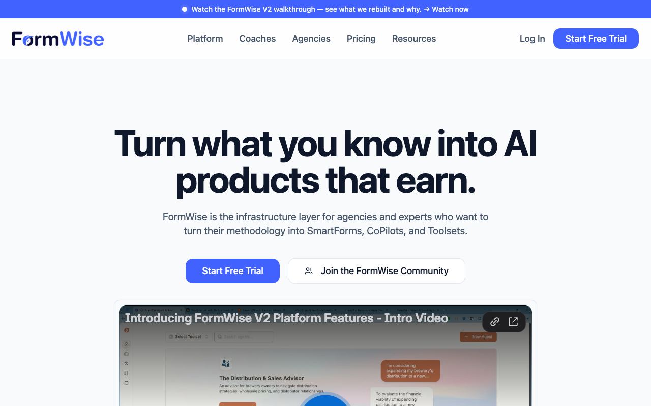 FormWise — website screenshot