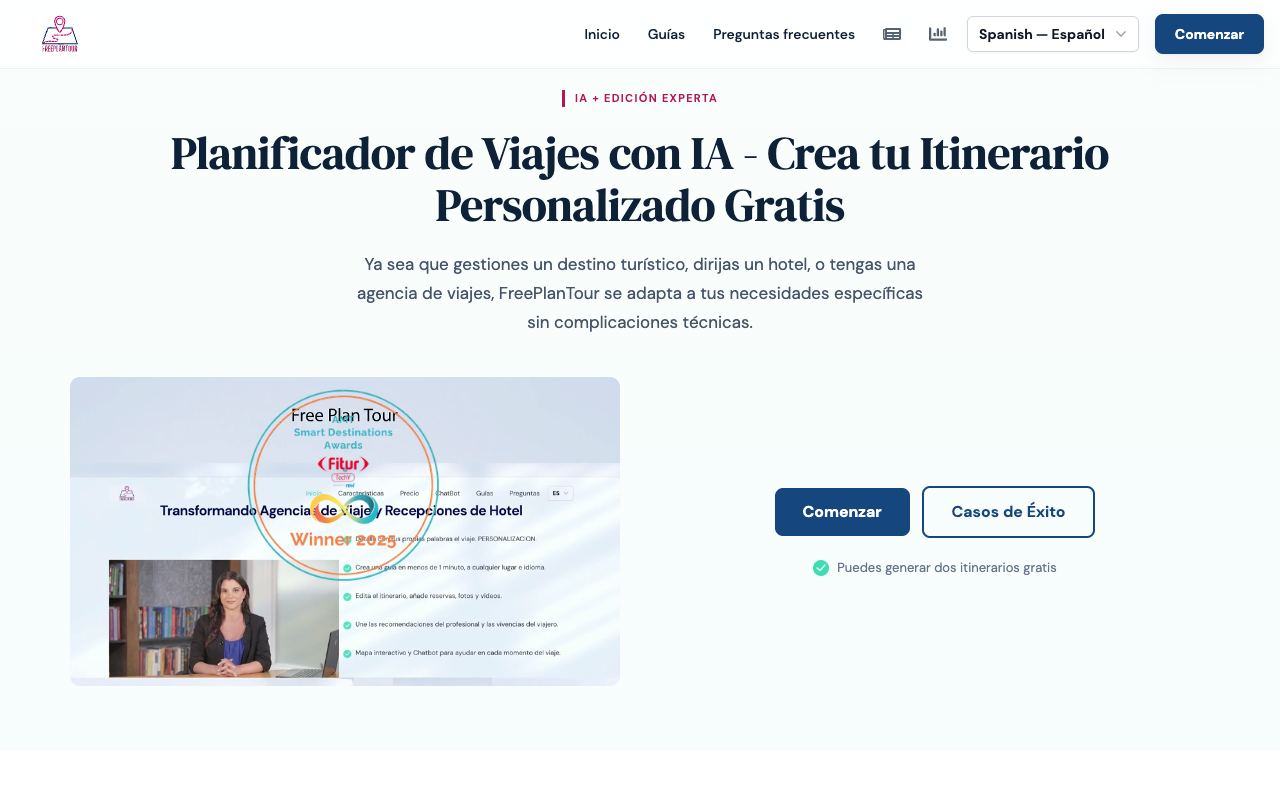 FreePlanTour — website screenshot