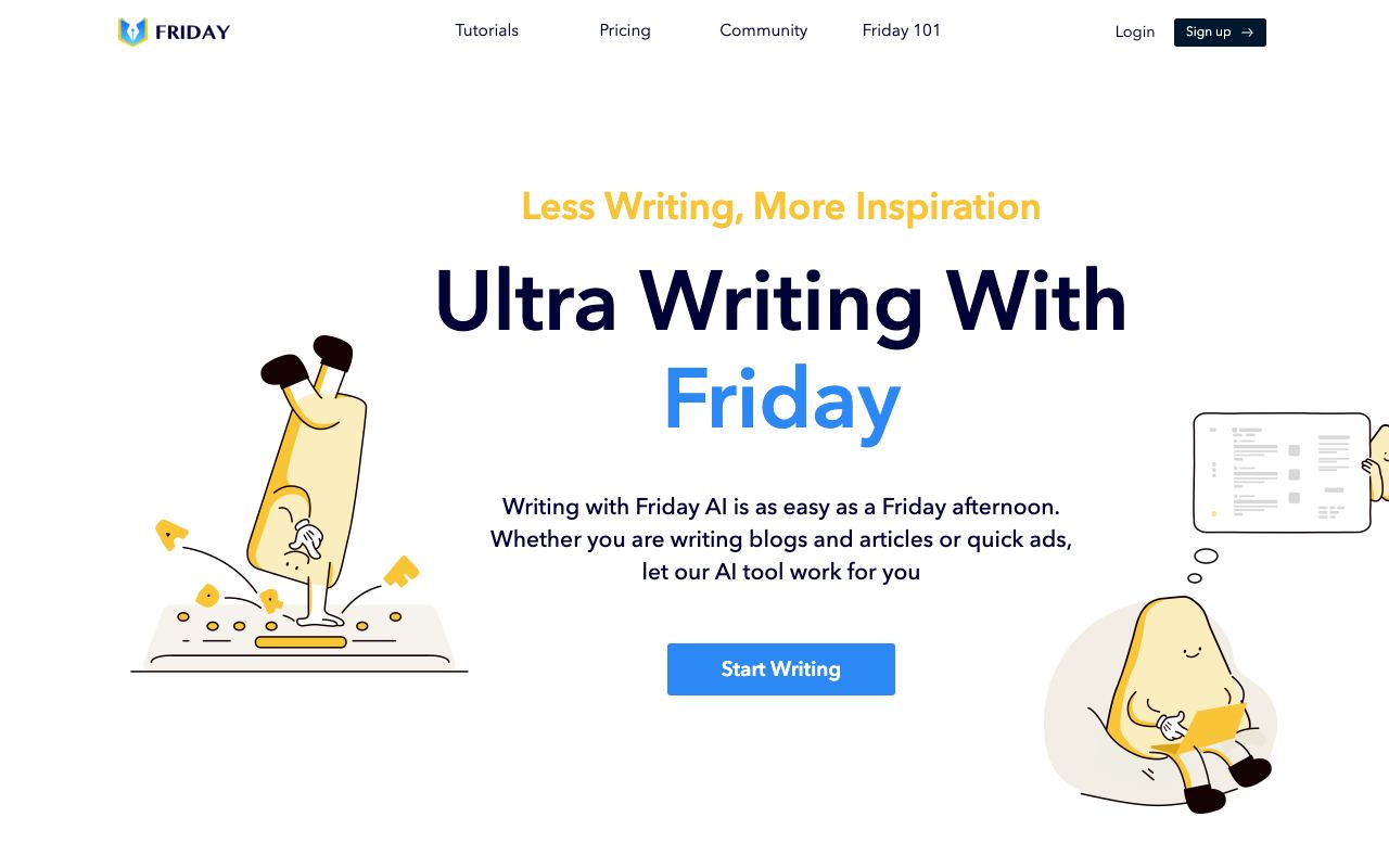 Friday AI — website screenshot