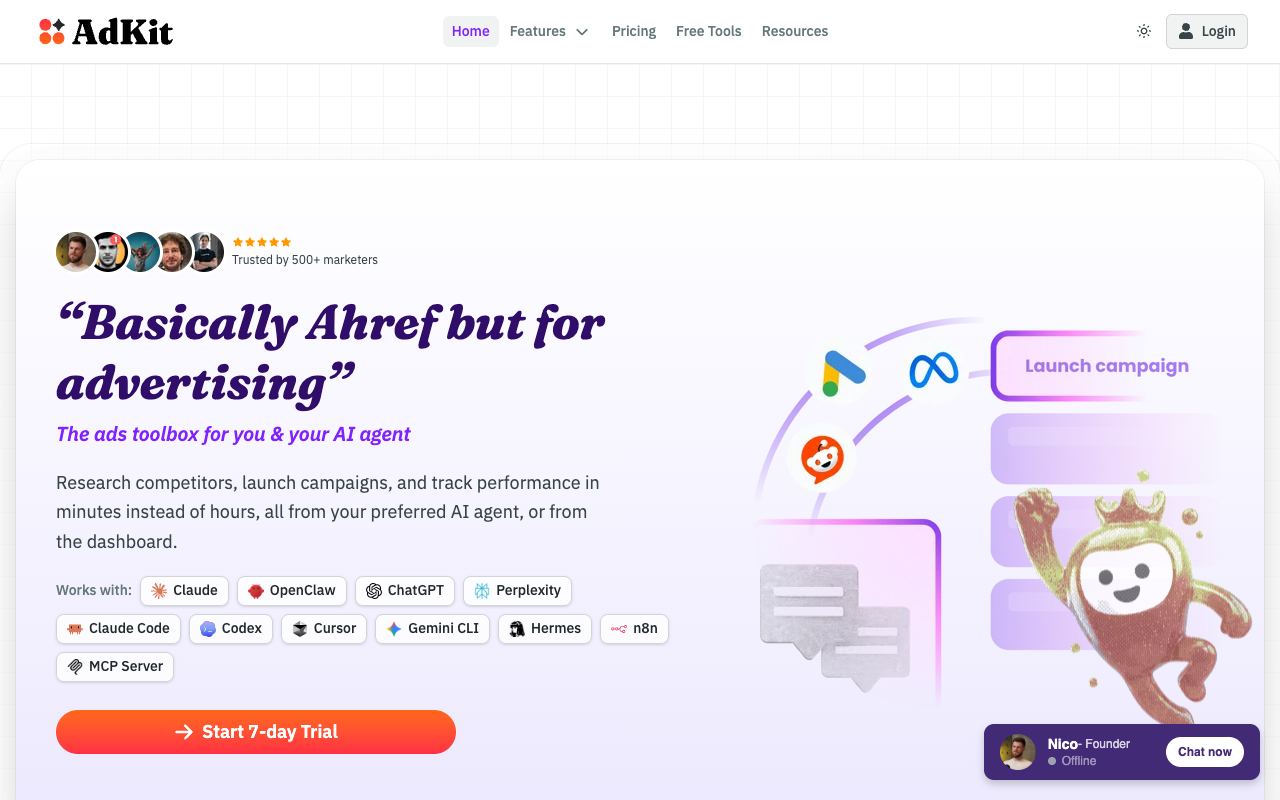 AdKit — website screenshot