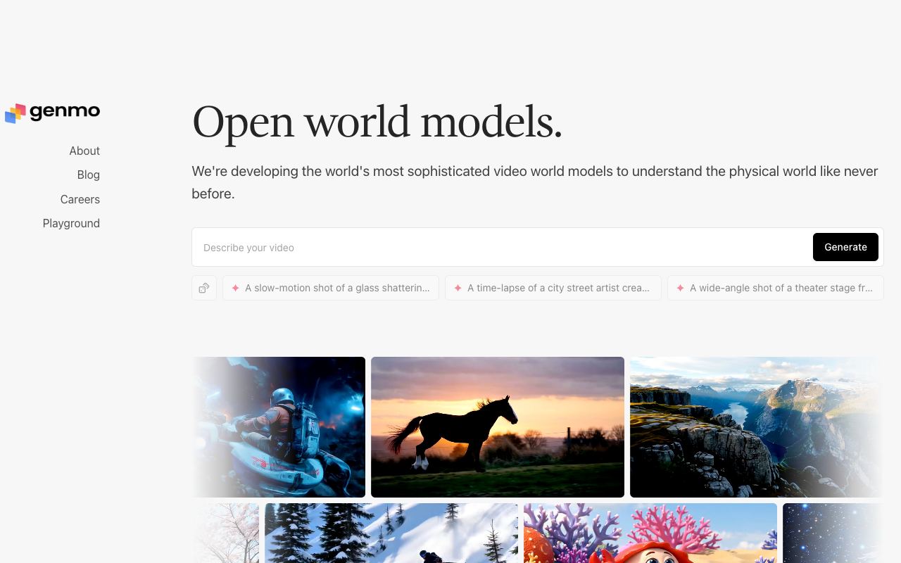 Genmo — website screenshot